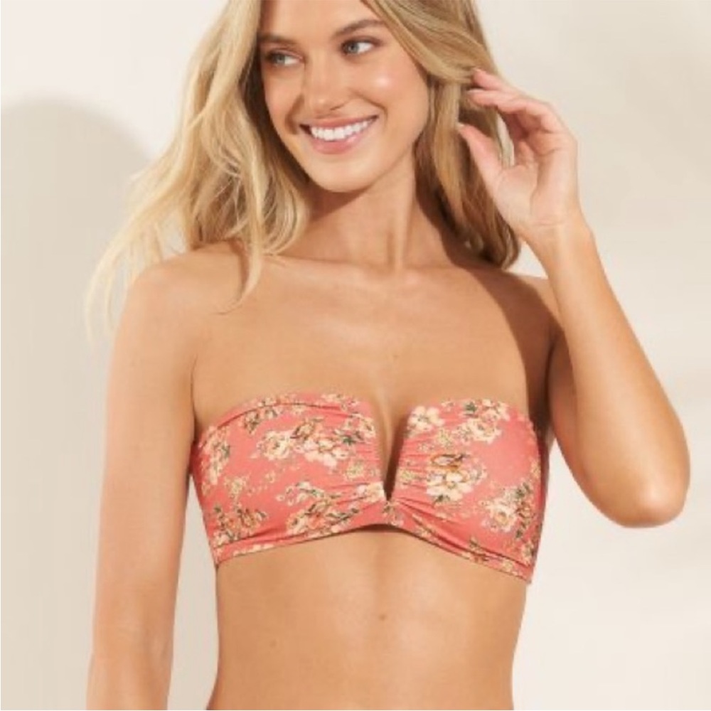 Maaji Ditsy Garden Flicker Splendour Bikini Top Reversible Strapless Bandeau M